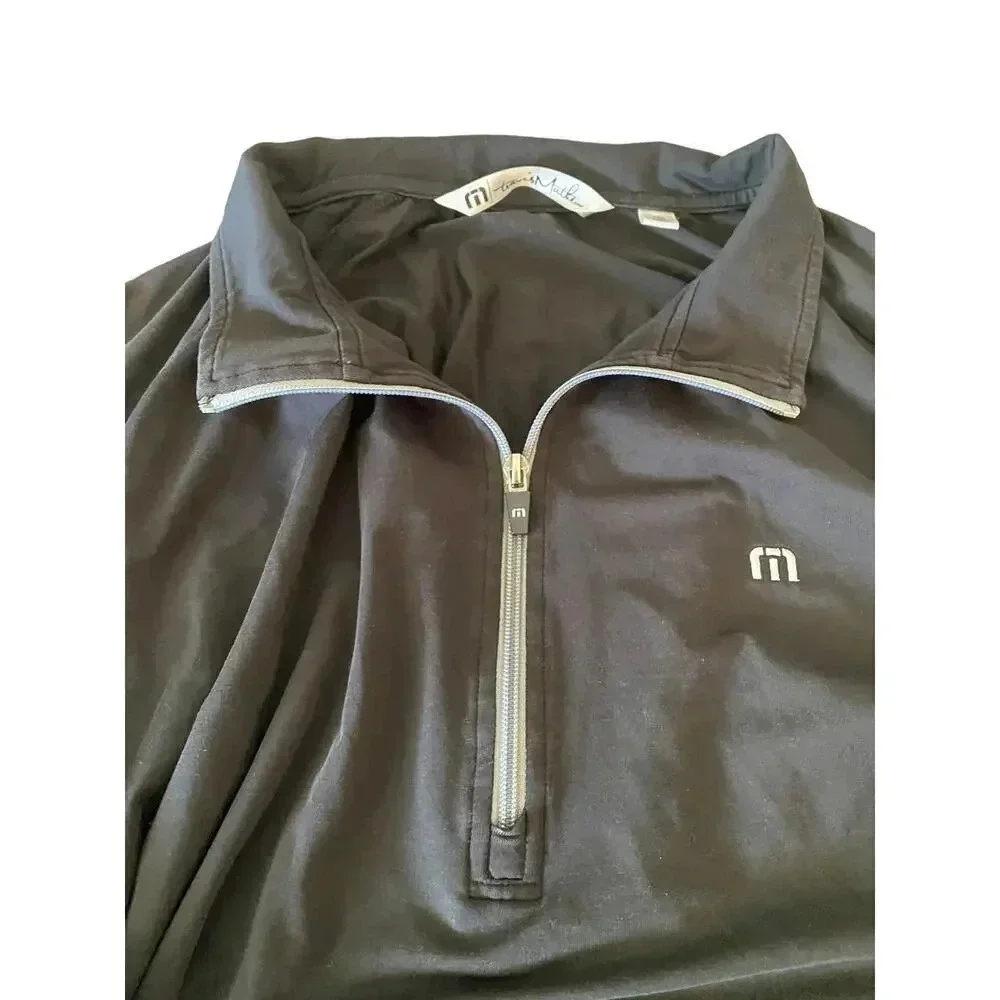 Travis Mathew Men's Long Sleeve Black Quarter Zip Jacket Size XXL